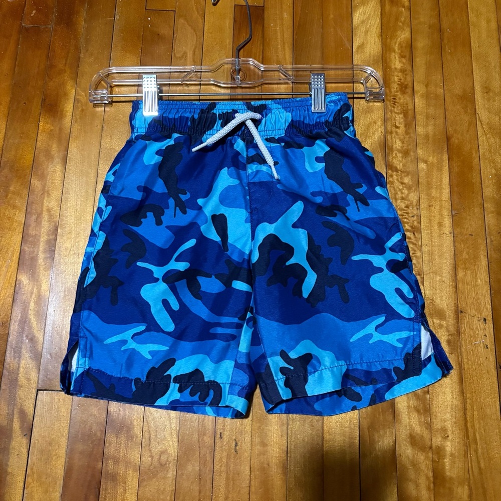 The Children's Place Blue Camo Swim Trunks